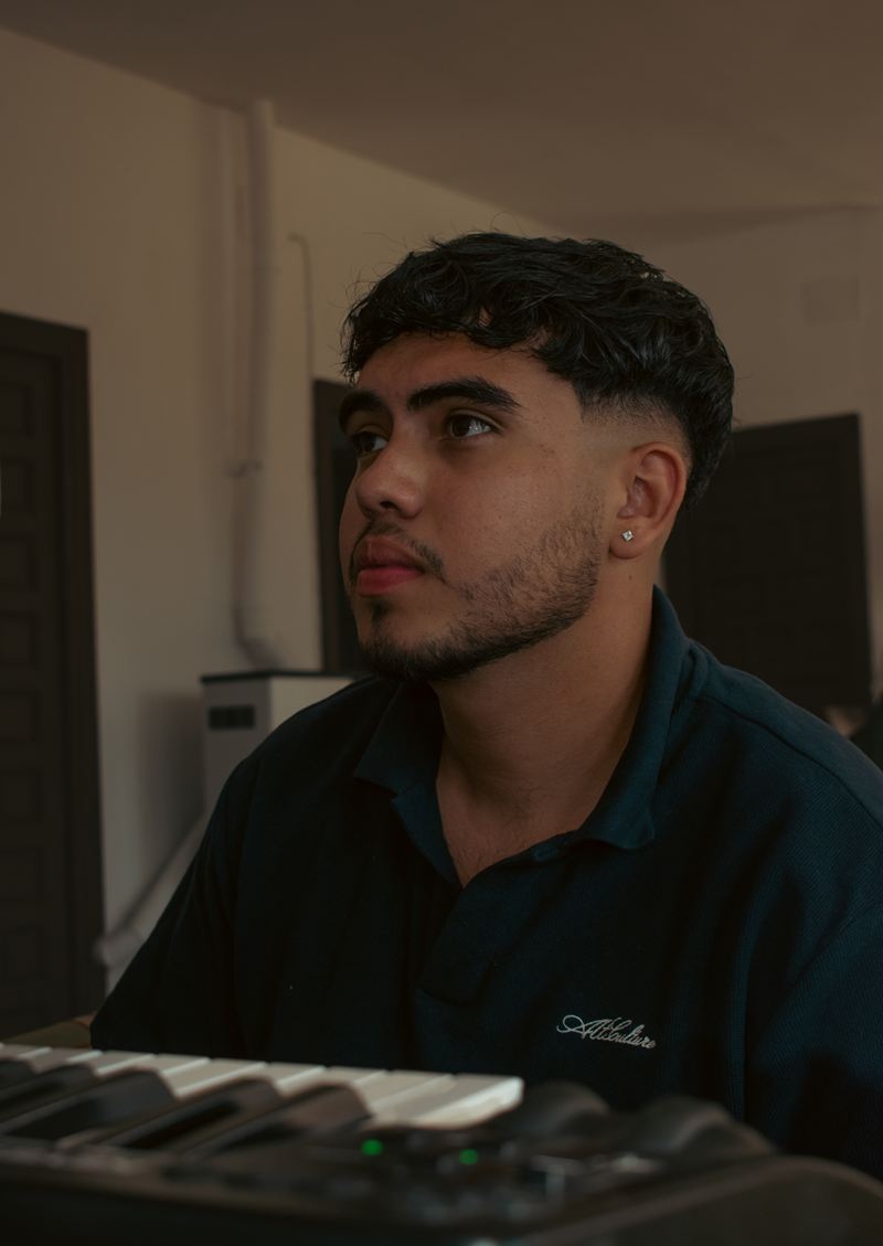Artista en el estudio de La Finca durante la primera edición